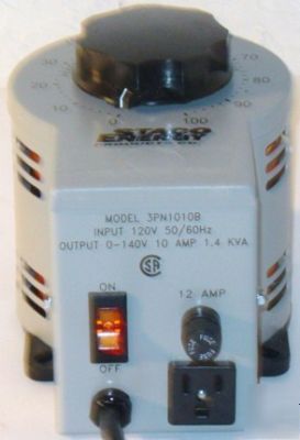 Staco 3PN1010B 140V 10A variable autotransformer variac