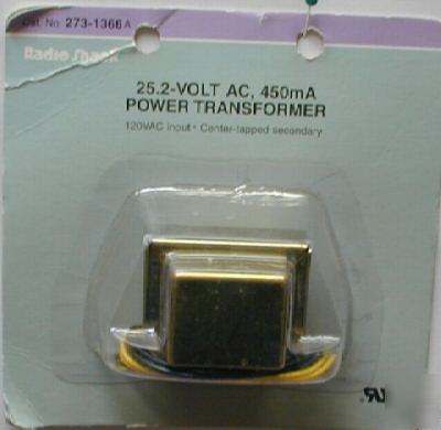 25.2 volt ac 450MA power transformer
