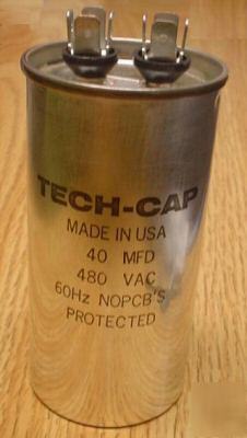 New 1 pc 480V 40UF a/c round motor run capacitor 