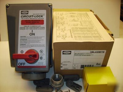 New hubbell interlock circuit-lock HBL430MI7W 430MI7W *