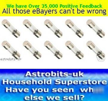 10 x F100MA antisurge quick blow 5 x 20MM glass fuses