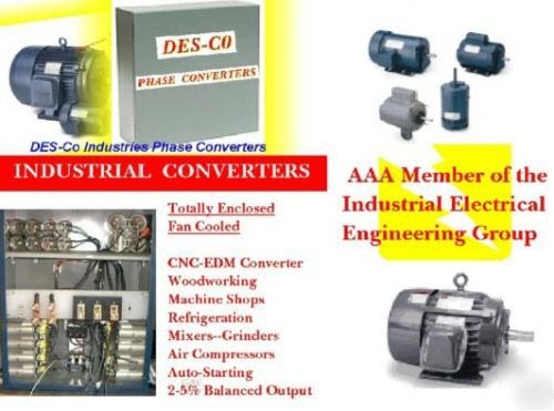 5 hp cnc rotary phase converters des-co industries