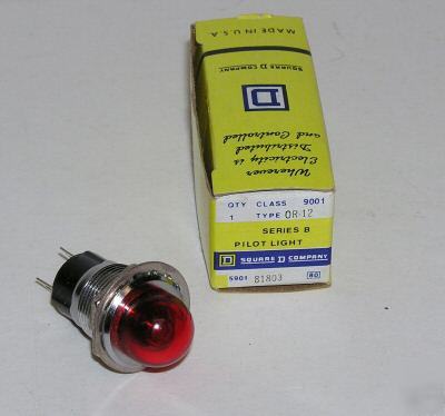 Square d class 9001 type o pilot light - 12V
