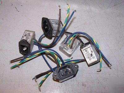Corcom 3EF4 emi ac filter / iec power inlet 3AMPS 5 pcs