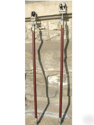 Pair of cable electrician safety hot sticks 