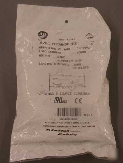 Allen bradley 872C-M15NN30-A2 proximity sensor