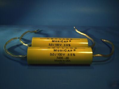 3.0 uf/100V hovland speakercaps matched pair