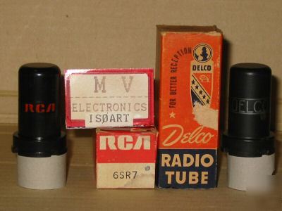2 tubes 6SR7 6SR7GT rca+delco - valvole rÃ¶hren 