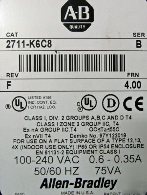 Allen bradley panelview 2711-K6C8 b 2711K6C8