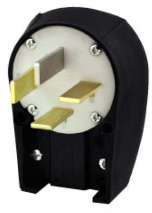 Bryant 8452ANPB angled straight blade plug black/white