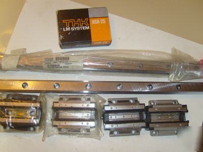New thk linear motion hsr-25 rails + blocks iko 