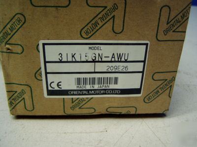 Oriental motor induction motor m/n: 3IK15GN-aw - 