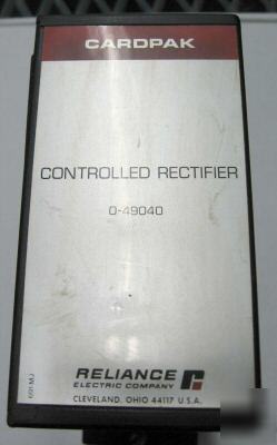 Reliance electric cardpak rectifier 0-49040