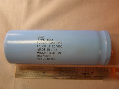 2 cdm computer gr. 47,000UF 20V electrolytic capacitors