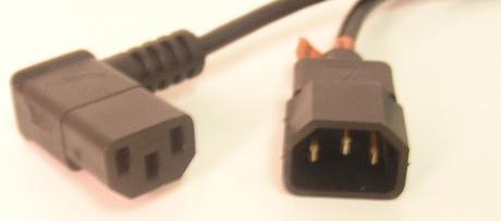 4 ft computer office machine m-f 90 degree cord 3 pc