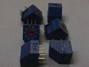 6 alcoswitch 10 pos.bcd? rotary pcb mount 10MM switches