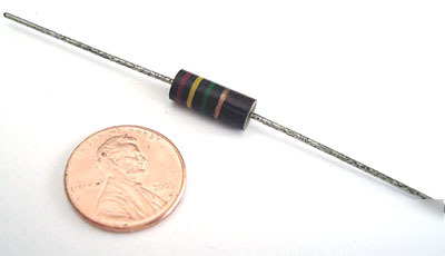 Allen bradley carbon comp resistors 1W 2.4M ohm 5% (10)
