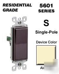 Leviton 15A s-pole decora rocker switch 5601(10PCS.)