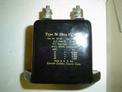 New 1 pc cornell dubilier 7KV .01UF mica capacitor 