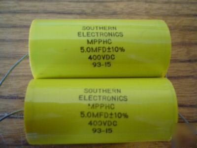 New 5PCS 400V 5.0UF axial mylar capacitor 