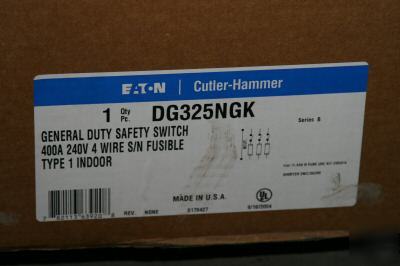 New cutler hammer DG325NGK safety switch 400A inbox