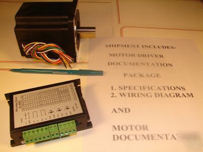 Stepper motor 906 oz-in & bipolar pwm microstep driver