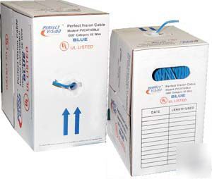 Wire, category 5E CAT5 1000 foot box white or blue