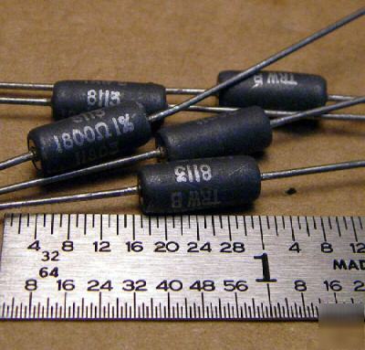 1.8 kohm 1% @ 1W wirewound trw power resistors (50 pcs)