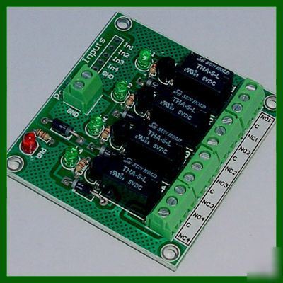 4 relay board ready for your pic, avr project - 5V