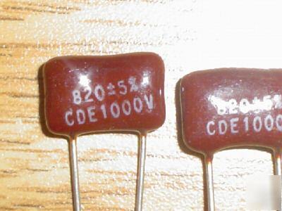 New 5PCS 1000V 820PF dipped silver mica capacitors 