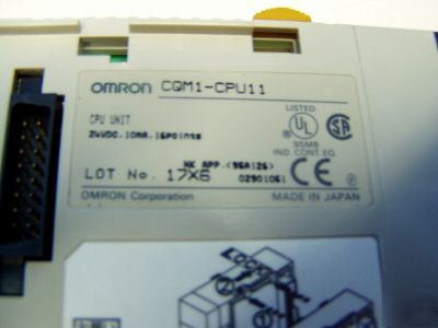 Omron programmable controller m/n: CQM1-CPU11 - tested