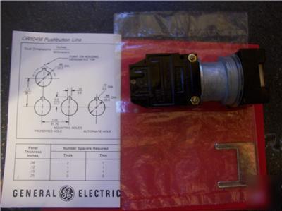 General electric pushbutton line CR104M, white, 