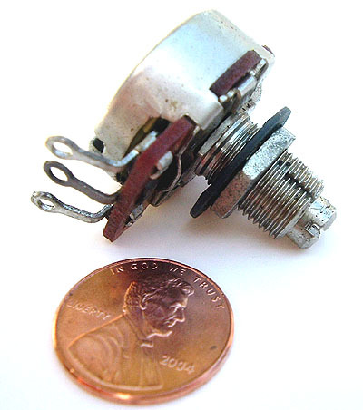 575 ohm potentiometer ~ screw driver adjust on shaft (5