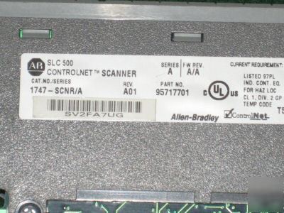 Allen bradley 1747-scnr/a ser. a controlnet scanner