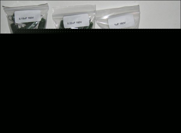 K42Y2 pio capacitors. assorted 0.047UF to 1.0UF. 100PCS