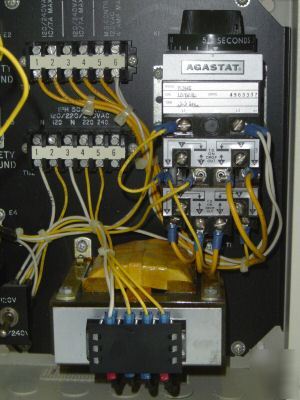 Motor starter, power control panel w. time delay relay