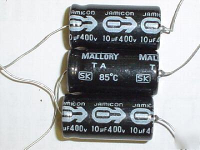 New 50 pcs 400V 10UF mallory jamicon axial capacitors 