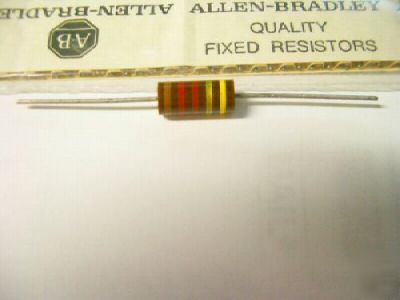 Lot of 10 - 4.7K ohm, 1/4 watt, 5% allen bradley cc res