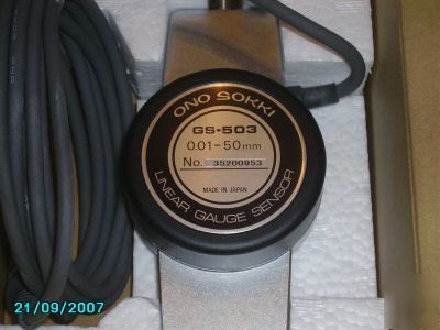 New * * ono sokki linear gauge sensor # gs-503 - bnib
